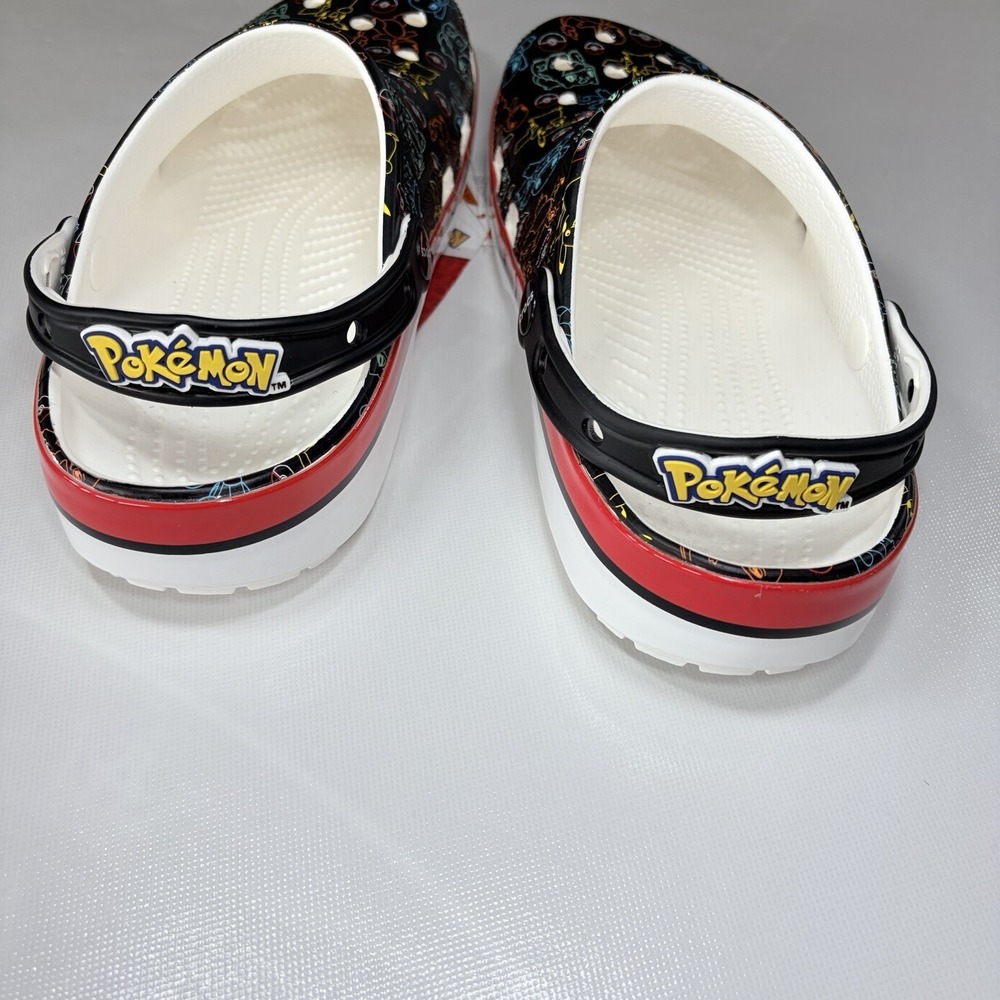 Pokemon Crocs Classic Clog M9 W11 Black Multicolor Pikachu Squirtle Charmander - Picture 5 of 7
